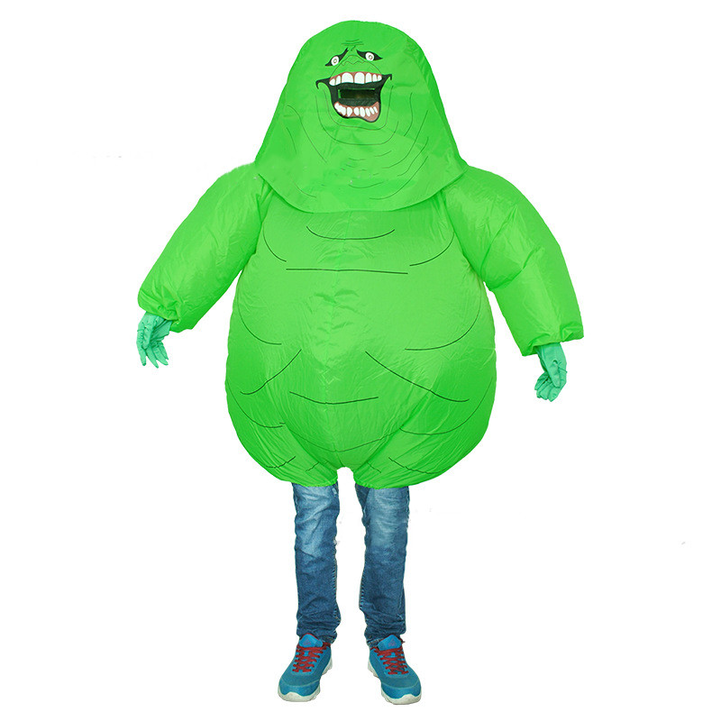 Adult Inflatable Green Monster Halloween Costume Cosplay Suit
