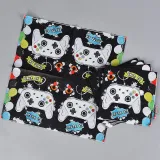 Color Game Handle Theme Birthday Decoration with Tablecloth Tableware Tissue Dinner Plate Paper Cup Set