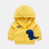Toddler Boys Long Sleeve Hooded Coat Cute Dinosaur Pattern Outwear