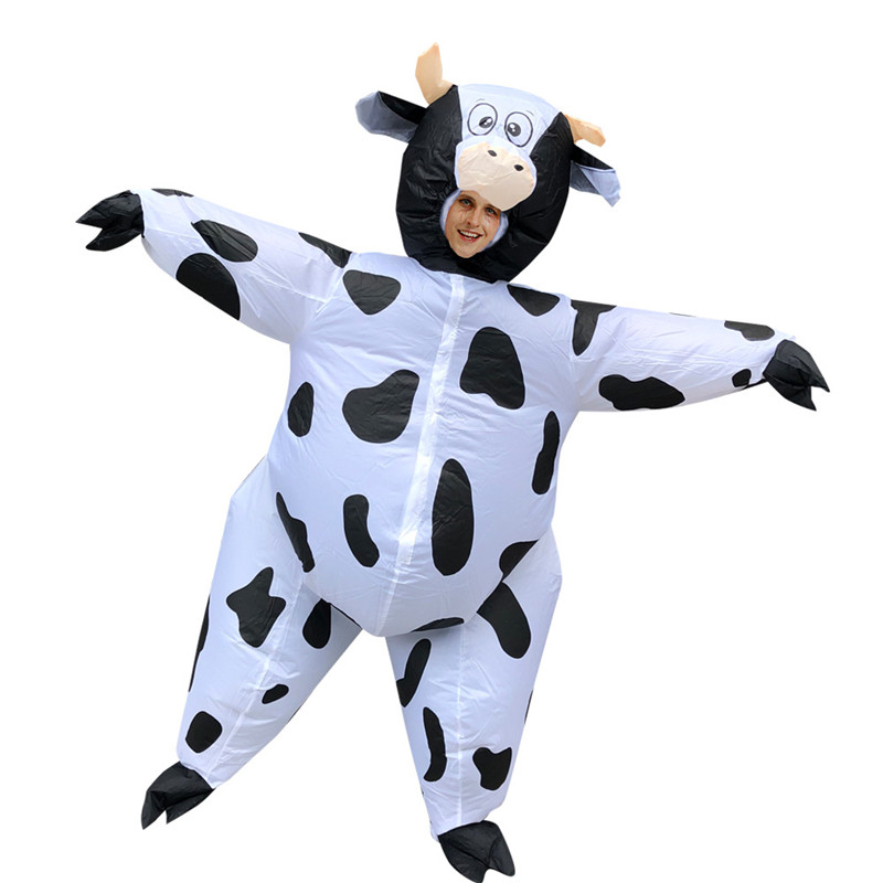 Adult Inflatable Cow Halloween Costume Cosplay Suit