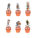 Basketball Cartoon Character Theme Birthday Decoration with Tablecloth Tableware Tissue Dinner Plate Paper Cup Set