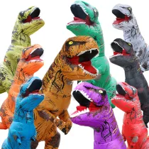 Toddler Kids Inflatable Tyrannosaurus Rex Halloween Costume Cosplay Suit For Kids and Adult