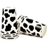 Little Cow Theme Birthday Decoration with Tablecloth Tableware Tissue Dinner Plate Paper Cup Set
