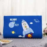 Kids Pillows Natural Latex Space Bear Cartoon Pattern Fly Slogan Pillowcase