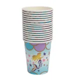 Mermaid Theme Birthday Decoration with Tablecloth Tableware Tissue Dinner Plate Paper Cup Set