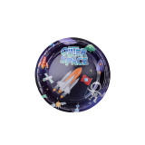 Outer Space Astronauts Theme Birthday Decoration with Tablecloth Tableware Tissue Dinner Plate Paper Cup Set