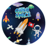 Outer Space Astronauts Theme Birthday Decoration with Tablecloth Tableware Tissue Dinner Plate Paper Cup Set