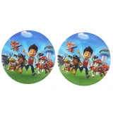 Puppy Dog Theme Birthday Decoration with Tablecloth Tableware Tissue Dinner Plate Paper Cup Set