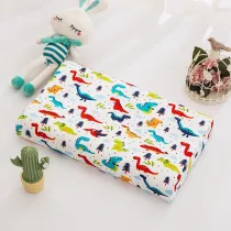 Kids Bed Pillows Natural Latex Dinosaur Cartoon Pillowcase Safe Comfortable Breathable