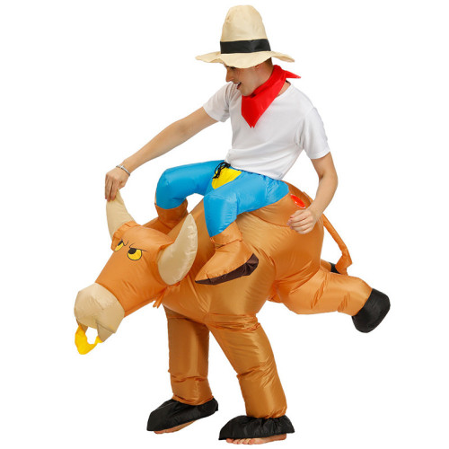 Toddler Kids Inflatable Bull Halloween Costume Cosplay Suit For Kids and Adult