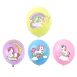 Rainbow Unicorn Theme Birthday Decoration with Tablecloth Tableware Tissue Dinner Plate Paper Cup Set