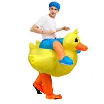 Adult Inflatable Yellow Duck Halloween Costume Cosplay Suit