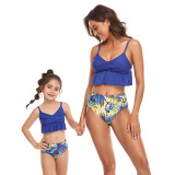 Mommy and Me Floral Ruffles Tankini Matching Swimwear