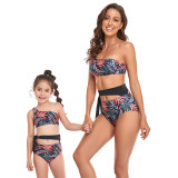 Mommy and Me One Shoulder Tankini Matching Swimwear