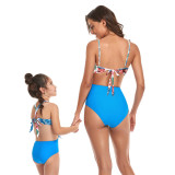 Mommy and Me Halter Floral Bikini Matching Swimwear