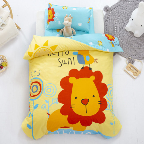3PCS Bedding Animals Lion Space Pattern Printed Set For Toddler