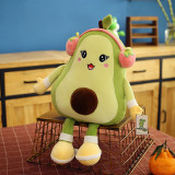 Toy Red Earphones Avocado Plush Doll Throw Pillow For Valentine's Day