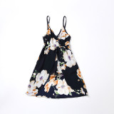 Mommy And Me Sling Floral Pattern Matching Dresses