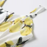 Mommy And Me Sling Floral Printing Matching Dresses With Belt