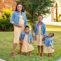 Mommy And Me Lattice Sling Matching Dresses