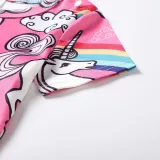 Mommy And Me Short Sleeve Rainbow and Unicorn Matching Dresses