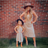 Mommy And Me Lattice Sling Matching Dresses
