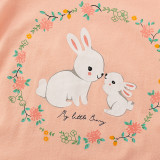 Toddler Kids Girl Rabbit Summer Short Pajamas Sleepwear Set Cotton Pjs