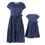 Mommy And Me Polka Dots Sling Matching Dresses