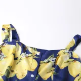 Mommy And Me Sling Floral Printing Matching Dresses With Belt
