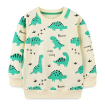 Toddler Kids Boys Dinosaur Long Sleeve Pullover Sweatshirts Cotton Tops