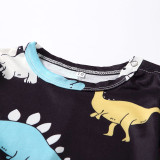 Mommy And Me Sleeveless Cute Dinosaur Pattern Matching Dresses