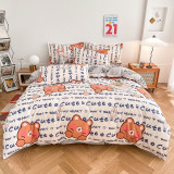 4PCS Bedding Cartoon Bear Pattern Printed Cover Set For Home