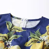 Mommy And Me Sling Floral Printing Matching Dresses With Belt