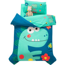 Kids 3PCS Dinosaur Pattern Printed Bedding Set For Toddler
