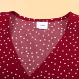 Mommy And Me Red Polka Dots Short Sleeve Matching Dresses
