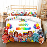 Kids Bedding Cocomelon Cartoon Pattern Printed Quilt Cover With Pillowcases