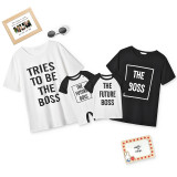 Family Matching Tops Boss Slogan T-shirts Sets