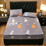 Home Cartoon Dinosaur Fish Printing Pattern Quilted Bedding Fitted Sheet With Pillowcases For Boys