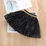 Black Baby Skirt Pompous Tutu Skirt Belt Light Half Length Gauze Skirt