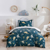 Boys Bedding Dinosaur Pattern Printed Quilt Cover With Pillowcases