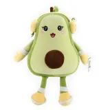 Toy Red Earphones Avocado Plush Doll Throw Pillow For Valentine's Day