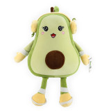 Toy Red Earphones Avocado Plush Doll Throw Pillow For Valentine's Day