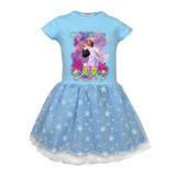 Toddler Girls Princess Short Sleeves Tutu Dress