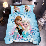 Girls Bedding Princess Cartoon Pattern Printed Quilt Cover With Pillowcases