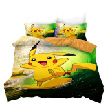 Kids Bedding Cartoon Pattern Printed Quilt Cover With Pillowcases