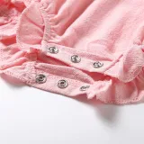 Mommy And Me Long Sleeve V-Neck Pure Color Ruffles Matching Dresses