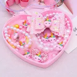 Cute Pony Unicorn Costume Special-shaped Jewelry Box Set Pearl Necklace for Girls Gift