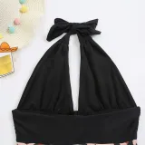 Mommy and Me Halter Lacing One Piece Matching Swimsuit