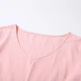 Mommy And Me Long Sleeve V-Neck Pure Color Ruffles Matching Dresses
