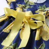 Mommy And Me Sling Floral Printing Matching Dresses With Belt